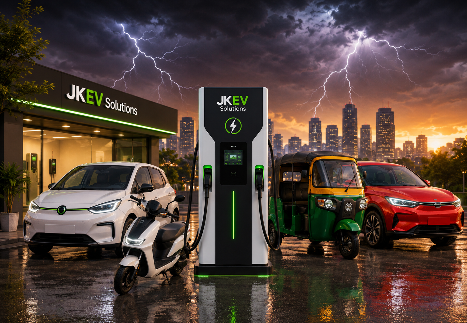 JK EV Solutions EV charging station — Station 2